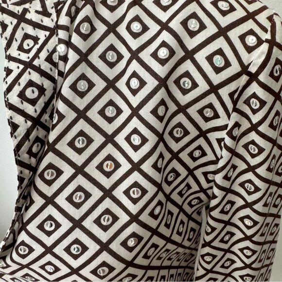 Tory Burch Stephanie Sequin Embellished Tunic Cotton Top Size 2 - Picture 8 of 10